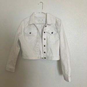 White cropped denied jacket! From Calvin Klein!